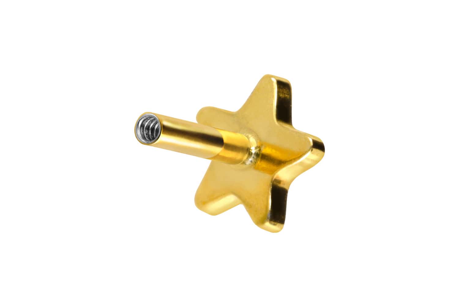 Titan Labret Piercing mit Innengewinde ohne Kugel STERN
